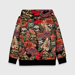 Детская толстовка Ленивец & Цветочки