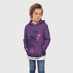 Толстовка-худи детская Daft Punk, цвет: 3D-белый — фото 2