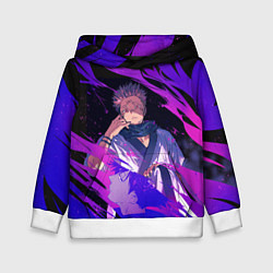 Толстовка-худи детская Магическая битва, цвет: 3D-белый