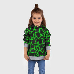 Толстовка-худи детская Cyber cube, цвет: 3D-меланж — фото 2