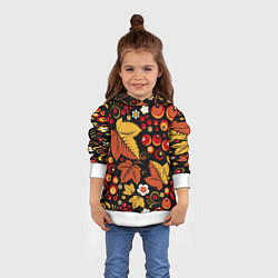 Толстовка-худи детская ХОХЛОМА, цвет: 3D-белый — фото 2