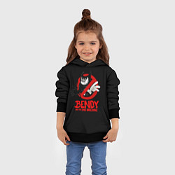 Толстовка-худи детская Чернильный Бенди, цвет: 3D-черный — фото 2
