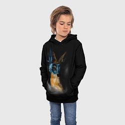 Толстовка-худи детская Лиса в маске, цвет: 3D-черный — фото 2