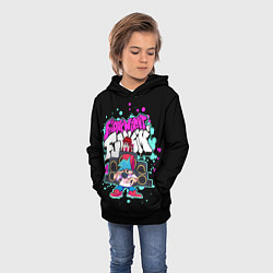 Толстовка-худи детская Friday Night Funkin, цвет: 3D-черный — фото 2