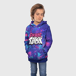 Толстовка-худи детская Friday Night Funkin, цвет: 3D-синий — фото 2