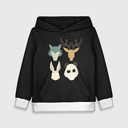 Детская толстовка Выдающиеся звери Минимализм