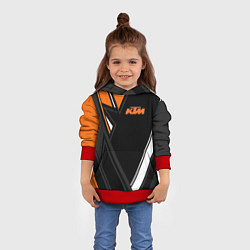 Толстовка-худи детская KTM КТМ, цвет: 3D-красный — фото 2