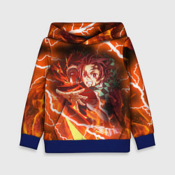 Толстовка-худи детская КЛИНОК РАССЕКАЮЩИЙ ДЕМОНОВ, цвет: 3D-синий