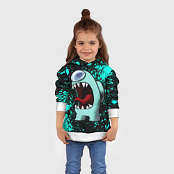 Толстовка-худи детская AMONG US АМОНГ АС, цвет: 3D-белый — фото 2