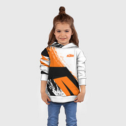 Толстовка-худи детская KTM КТМ Z, цвет: 3D-белый — фото 2