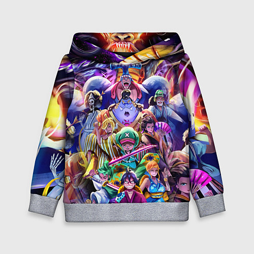 Детская толстовка ONE PIECE ВАН ПИС ПЕРСОНАЖИ / 3D-Меланж – фото 1