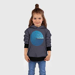 Толстовка-худи детская Ocean Mosaik, цвет: 3D-черный — фото 2