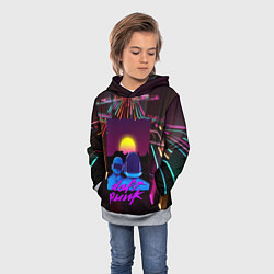 Толстовка-худи детская Daft Punk Electrix, цвет: 3D-меланж — фото 2
