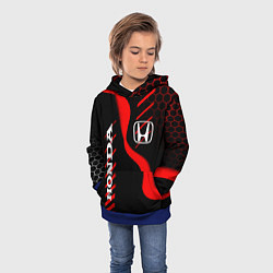 Толстовка-худи детская HONDA ХОНДА СПОРТ, цвет: 3D-синий — фото 2