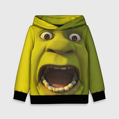 Детская толстовка Shrek is Yelling / 3D-Черный – фото 1