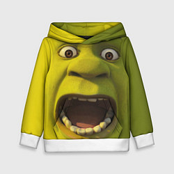 Толстовка-худи детская Shrek is Yelling, цвет: 3D-белый