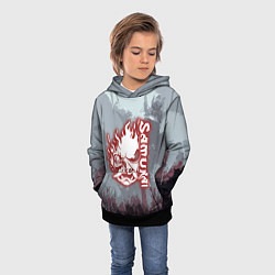 Толстовка-худи детская SAMURAI GAME, цвет: 3D-черный — фото 2