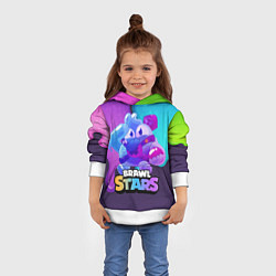 Толстовка-худи детская Сквик Squeak Brawl Stars, цвет: 3D-белый — фото 2