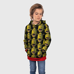 Толстовка-худи детская Шрек навсегда, цвет: 3D-красный — фото 2