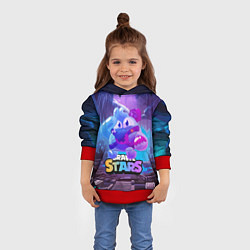 Толстовка-худи детская Сквик Squeak Brawl Stars, цвет: 3D-красный — фото 2