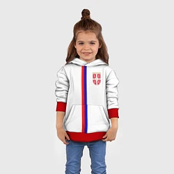 Толстовка-худи детская Сборная Сербии, цвет: 3D-красный — фото 2