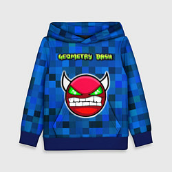 Толстовка-худи детская Geometry Dash, цвет: 3D-синий