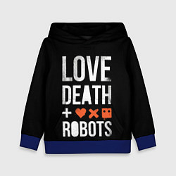 Толстовка-худи детская Love Death Robots, цвет: 3D-синий