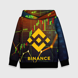 Толстовка-худи детская BINANCE БИНАНС БАНАН, цвет: 3D-черный