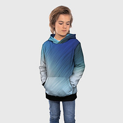 Толстовка-худи детская Текстура Оттенки льда, цвет: 3D-черный — фото 2