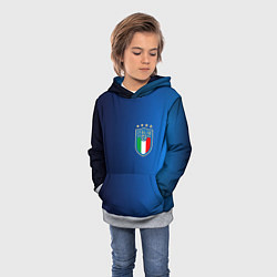 Толстовка-худи детская Сборная Италии, цвет: 3D-меланж — фото 2