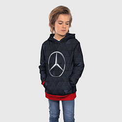 Толстовка-худи детская MERCEDES BENZ 3D Geometry 3Д, цвет: 3D-красный — фото 2