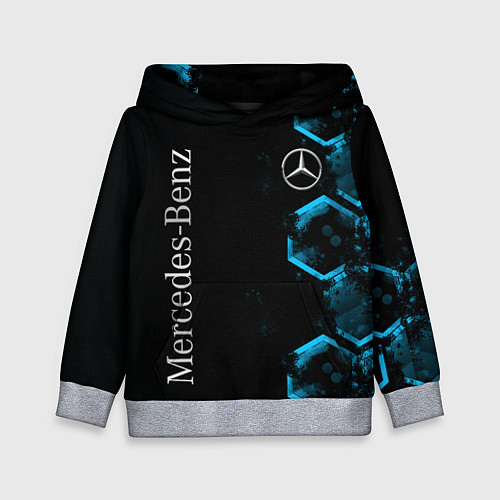 Детская толстовка Mercedes Мерседес Неон / 3D-Меланж – фото 1