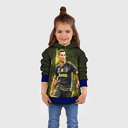 Толстовка-худи детская Cristiano Ronaldo Juventus, цвет: 3D-синий — фото 2