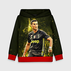 Толстовка-худи детская Cristiano Ronaldo Juventus, цвет: 3D-красный