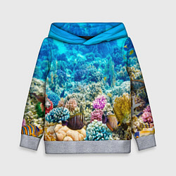 Толстовка-худи детская Риф, цвет: 3D-меланж