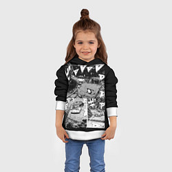 Толстовка-худи детская Initial d, цвет: 3D-белый — фото 2