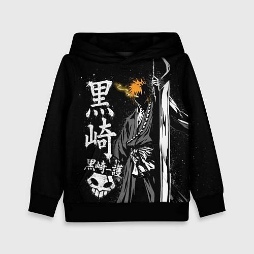 Детская толстовка Bleach, Ичиго с мечом / 3D-Черный – фото 1