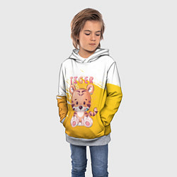 Толстовка-худи детская Tiger, цвет: 3D-меланж — фото 2
