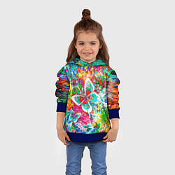 Толстовка-худи детская ЯРКИЕ КРАСКИ, цвет: 3D-синий — фото 2