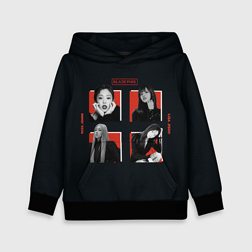 Детская толстовка BLACKPINK Red and black / 3D-Черный – фото 1