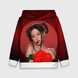 Толстовка-худи детская Дженни BLACKPINK, цвет: 3D-белый