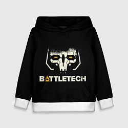 Толстовка-худи детская BATTLETECH, цвет: 3D-белый