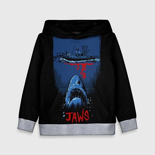 Детская толстовка Jaws movie / 3D-Меланж – фото 1