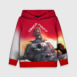 Толстовка-худи детская Girls und Panzer Девушки и танки z, цвет: 3D-красный