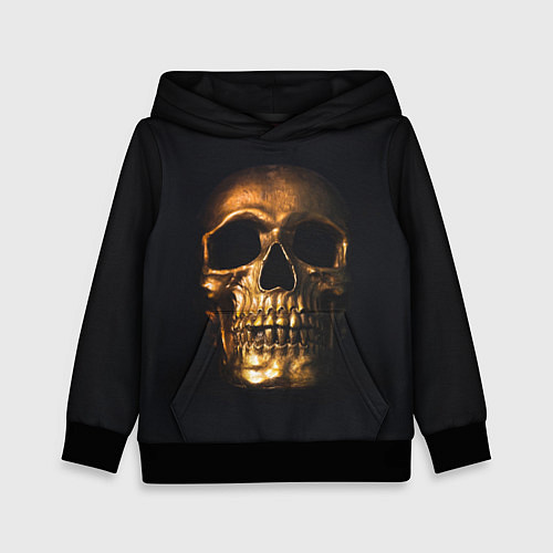 Детская толстовка Golden Skull / 3D-Черный – фото 1