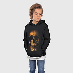 Толстовка-худи детская Golden Skull, цвет: 3D-белый — фото 2