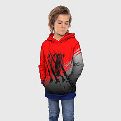 Толстовка-худи детская Славянские символы, цвет: 3D-синий — фото 2