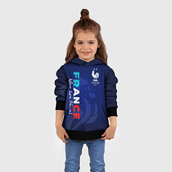 Толстовка-худи детская Сборная Франции, цвет: 3D-черный — фото 2