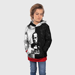 Толстовка-худи детская Крёстный отец The Godfather, цвет: 3D-красный — фото 2