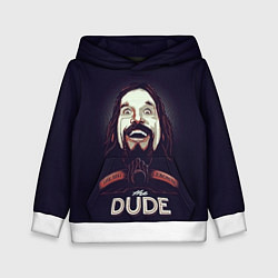 Толстовка-худи детская Большой Лебовский The Dude, цвет: 3D-белый